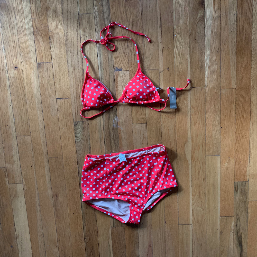 NEW J CREW BIKINI 3 PC (2 BOTTOM STYLES) in S - Picture 2 of 8